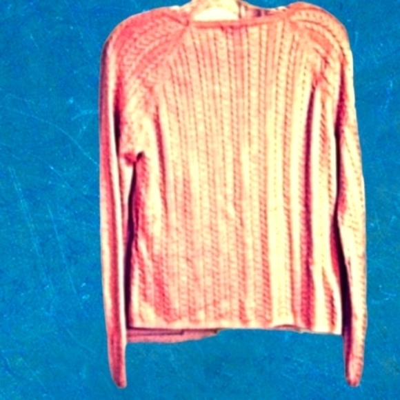 Vtg Casual Corner L Pink Long Sleeve Cable Knit Sweater Euc - Picture 2 of 8